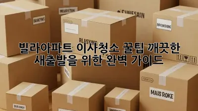 빌라/아파트 이사청소 꿀팁: 깨끗한 새출발을 위한 완벽 가이드! ✨