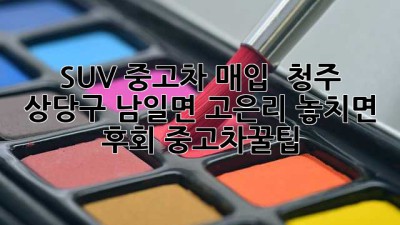 SUV 중고차 매입 🚗💨 청주 상당구 남일면 고은리, 놓치면 후회! #중고차꿀팁